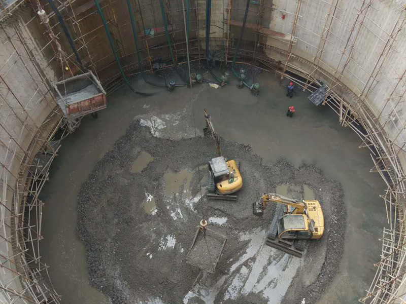 河北安豐鋼鐵廠￠26x27,5m帶鋼旋流井制作、下沉